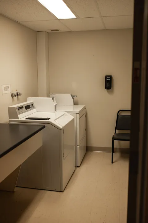 Laundry room with a washing machine and dryer